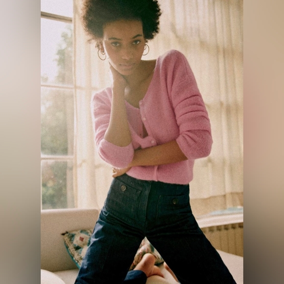 Sezane Pink Women's Cardigan - Picture 5 of 10